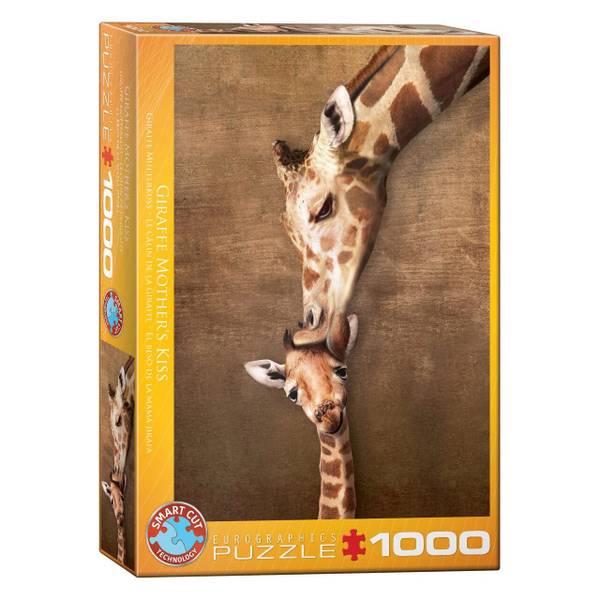 Puzzle Giraffenmutter Kuss Papier - 26 x 6 x 36 cm