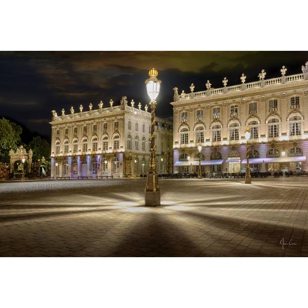 Tableau mural place Stanislas de nuit 97 x 65 cm