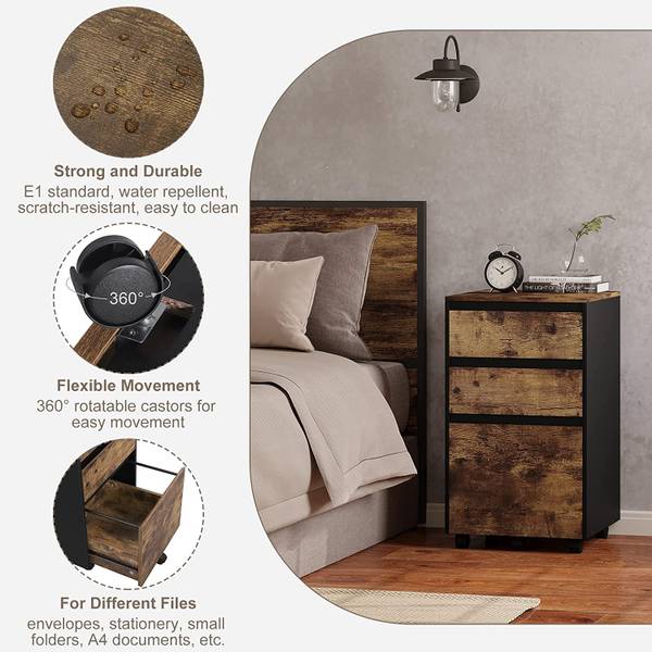 Aktenschrank mobil Bree Eiche Dunkel