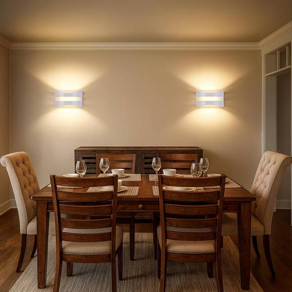LED Wandleuchte Alaric Ⅲ Weiß - Metall - 13 x 8 x 21 cm