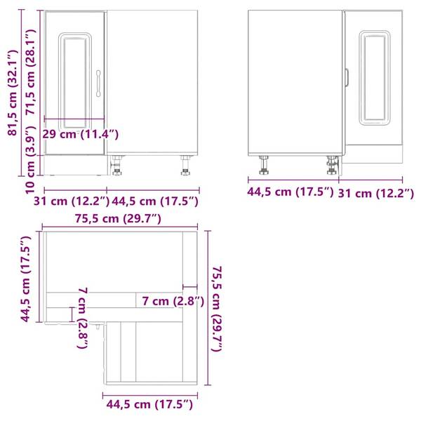 Eckunterschrank 3042958_deb8 Eiche Sonoma Dekor