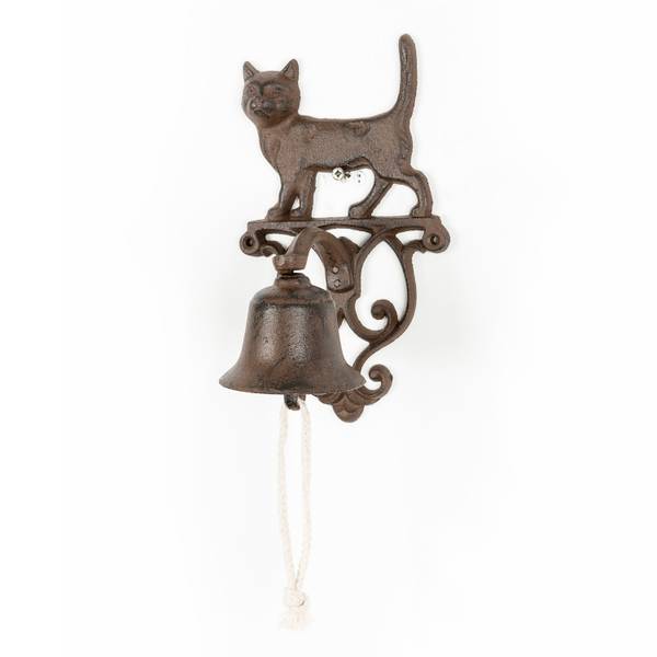 Deurbel Kat bruin - gietijzer - 15 x 25 x 14 cm