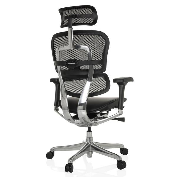 Chefsessel ERGOHUMAN GEN2 Schwarz - Flachgewebe - 78 x 136 x 64 cm
