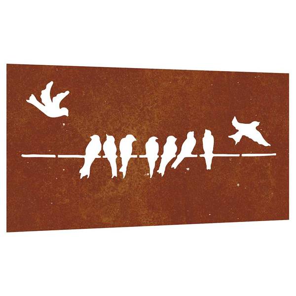 Garten Wanddekoration 824496 Braun - Stahl - 55 x 1 x 105 cm