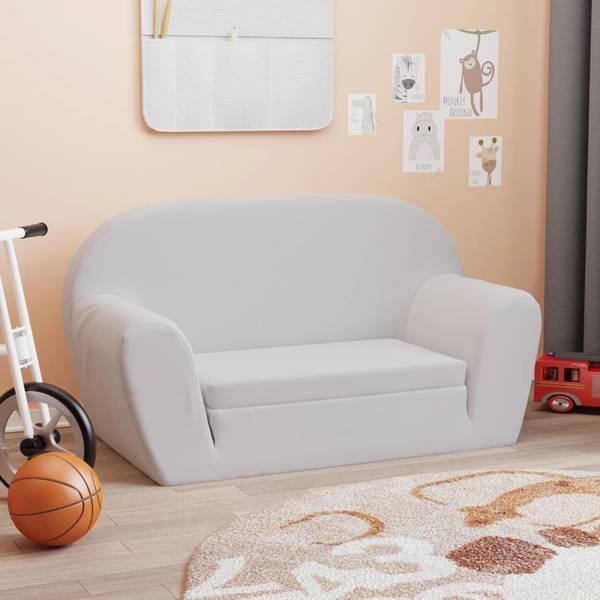 Kindersessel Y Grau - Textil - 84 x 45 x 34 cm