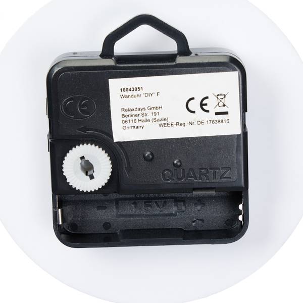 Horloge murale pour les fans de foot Noir - Blanc - Fer - 100 x 100 x 4 cm