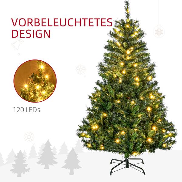 Künstlicher Weihnachtsbaum 830-185V02 Grün - Kunststoff - 95 x 150 x 95 cm