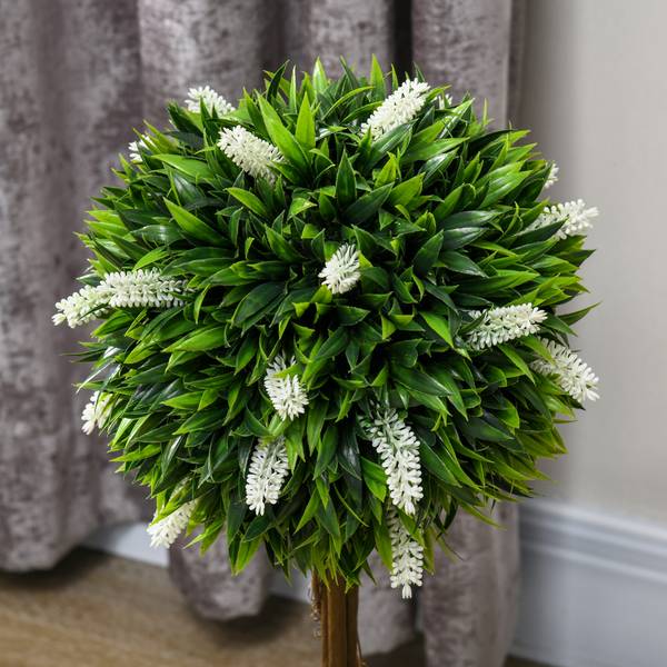 Künstliche Lavendel CD93 2er-Set Weiß - Kunststoff - 15 x 60 x 15 cm