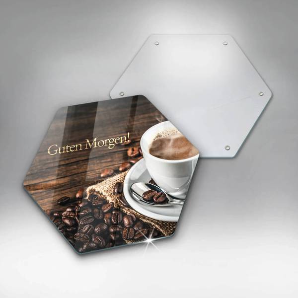 Schneidebrett Guten Morgen! Braun - Glas - 35 x 40 x 1 cm