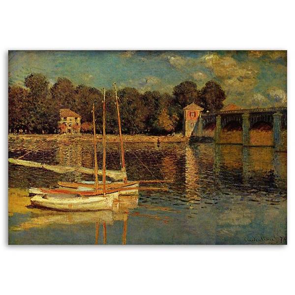 Wandbild brücke in argenteuil – c. monet 60 x 40 cm