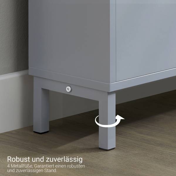 Meuble à chaussures FSR151-H-HG Gris - 50 x 129 x 19 cm