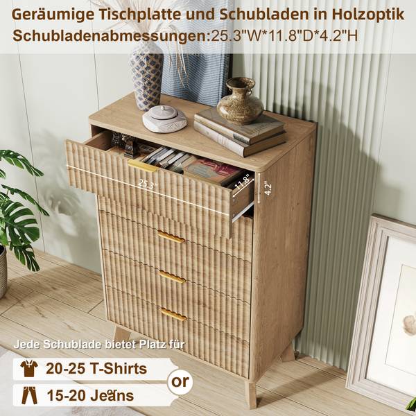 Sideboard SQOP01 Braun - Massivholz - 40 x 108 x 73 cm