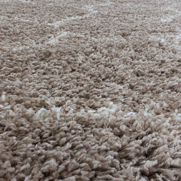 Tapis shaggy SCANDINAV A 60x110 beige Beige - Matière plastique - 60 x 3 x 110 cm