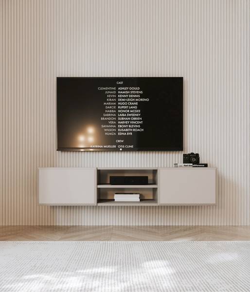 TV-Hängeboard CHOCOLATED Beige - Melamin - 137 x 30 x 39 cm