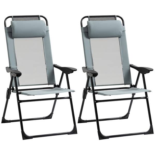 Klappstühle 2er-Set 84B-902V70GY Grau