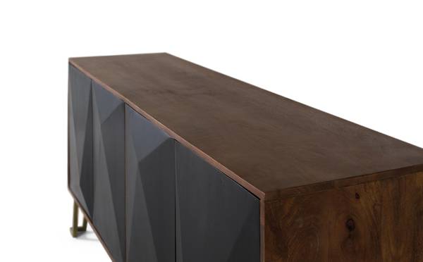 Sideboard 1978 Braun - Massivholz - 180 x 80 x 46 cm