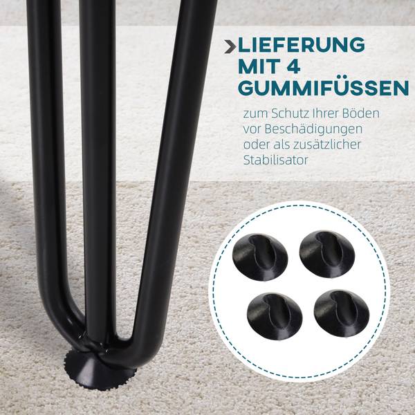 Tischbeine B82-001 Schwarz - Metall - 12 x 71 x 12 cm