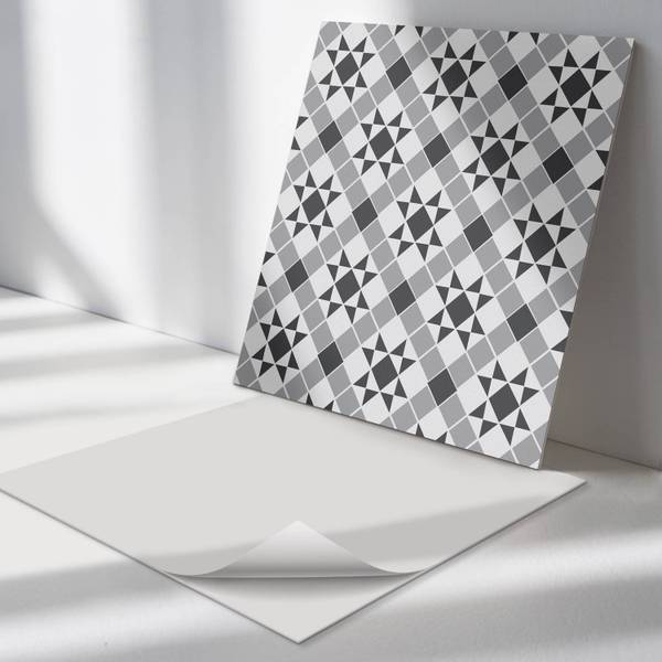 Fliesen Sterne Geo-Muster 4er Set 50 x 50 cm