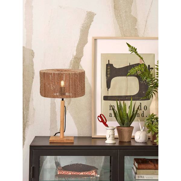 Dekorative Tischleuchte IGUAZU Braun - Holz - Höhe: 37 cm