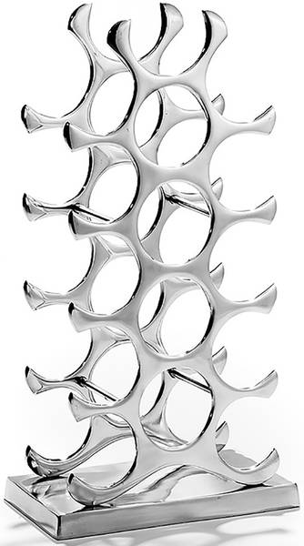 Weinregal CIRCLEBOT15 Silber - Metall - 17 x 57 x 29 cm