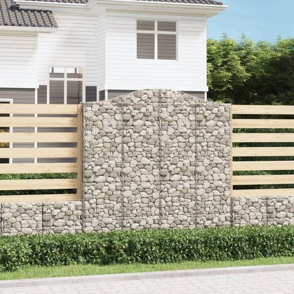 Gabionenkorb 3017642 (4er Set) Silber - Eisen - 30 x 220 x 200 cm