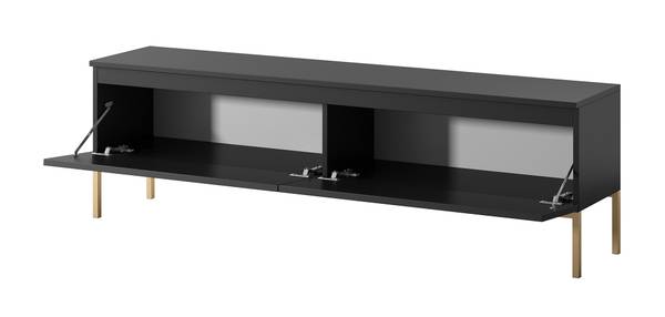 Meuble TV debout BEMMI Noir - Mélamine - 150 x 46 x 32 cm