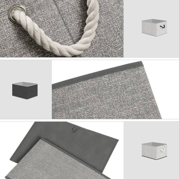 Aufbewahrungsbox Kiev Grau - Textil - 30 x 25 x 40 cm