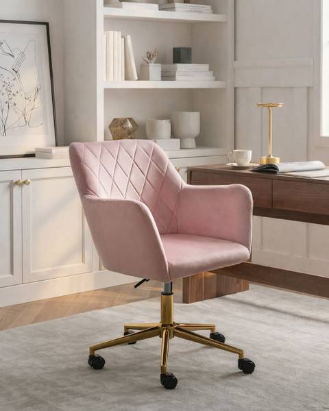 Bürostuhl LELORIA Gold - Pink