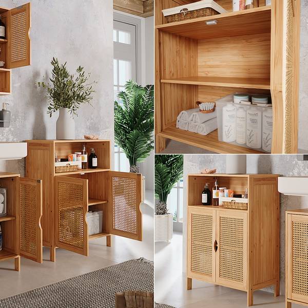 Meuble salle de bain Liora 51646 Vert - Bois manufacturé - 60 x 80 x 29 cm