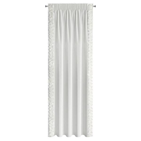 Vorhang ROSES Weiß - Textil - 140 x 1 x 270 cm