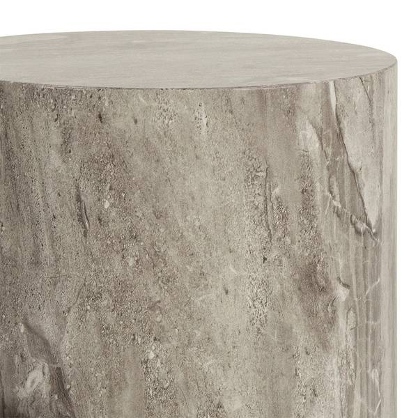 Dobbelstenen salontafel grijs - deels massief hout - 34 x 70 x 34 cm