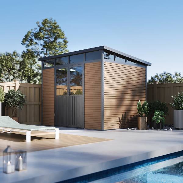 Gartenhaus WPC 278 Braun - Metall - 218 x 226 x 278 cm