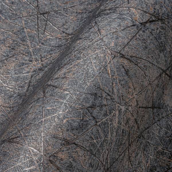 Vliestapete Metallic Struktur Blau - Braun - Fleece - 53 x 1005 x 1 cm