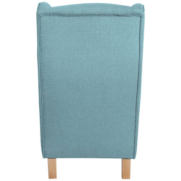 Ohrensessel Sarron Leinenoptik Blaugrau