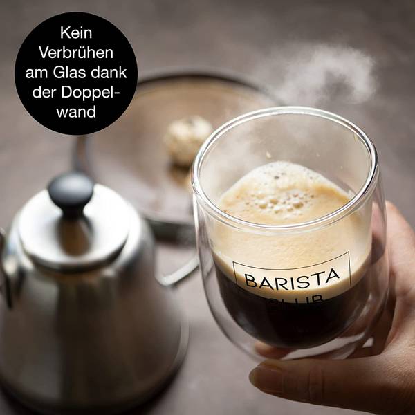 Barista 2x300ml doppelwandige Gläser Borosilikatglas - 13 x 10 x 20 cm