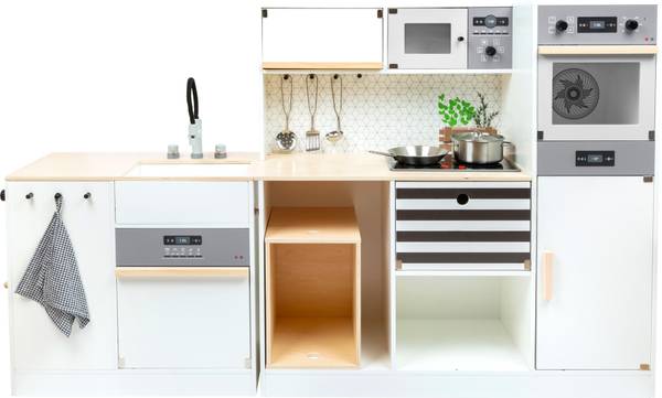 Kinderküche modular XL Weiß - Holzwerkstoff - 82 x 83 x 84 cm