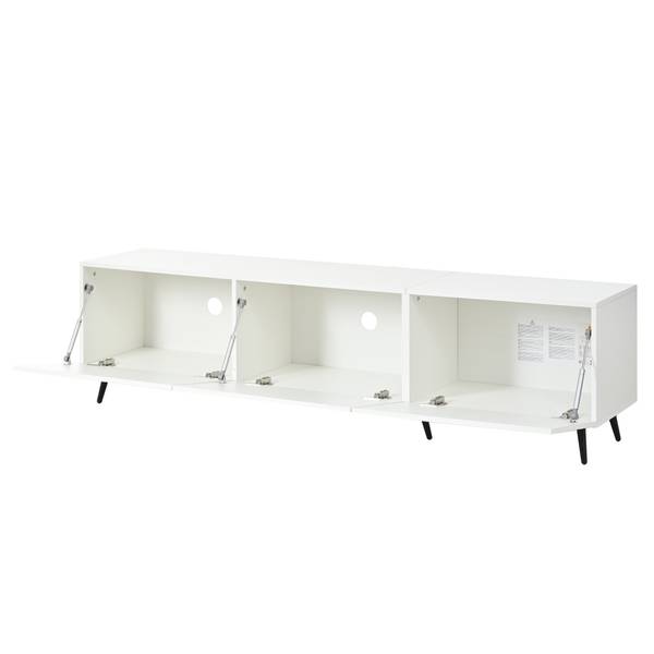 TV-Schrank Neptunus Ⅰ Weiß - Holzwerkstoff - 40 x 48 x 180 cm