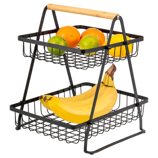 Obstschale 70493 Schwarz - Metall - 30 x 32 x 27 cm