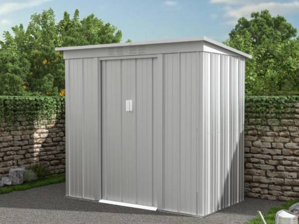 Cabane de jardin ACAMAR Gris - Métal - 103 x 180 x 191 cm