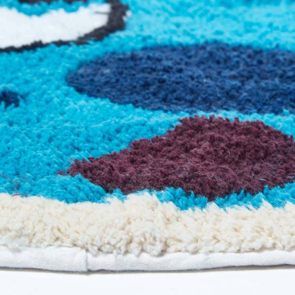 Tapijt RU1187 blauw - katoen - 40 x 1 x 75 cm