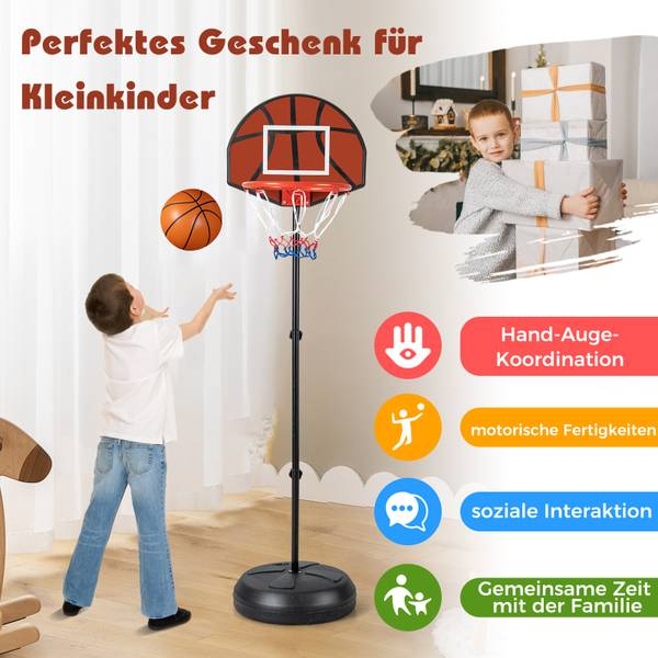 Basketballkorb EB59080DE Schwarz - Metall - 43 x 180 x 43 cm