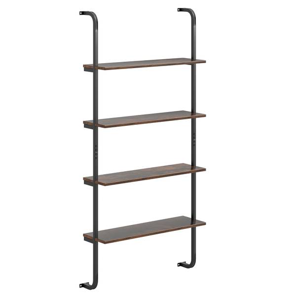 Wandregal VH33111ORDE Schwarz - Metall - 21 x 150 x 70 cm