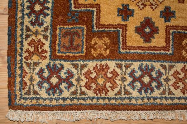 Orientteppich Oriental Orange - Wolle - 96 x 1 x 156 cm