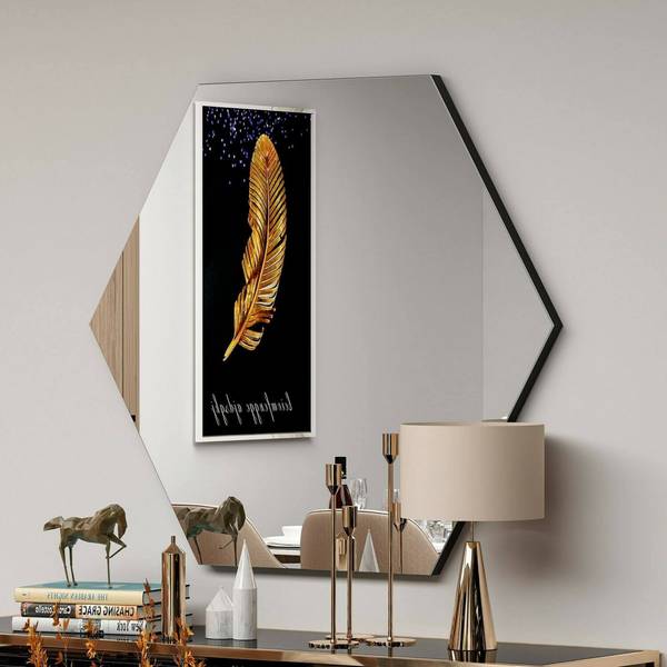 Spiegel Parvati Schwarz - Holzwerkstoff - 70 x 60 x 2 cm