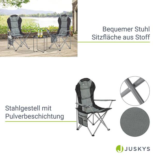 Campingstuhl Lido inkl Tragetasche Grau