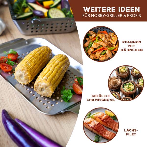 Grillplatte 14079 (2er-Set) 32 x 19 cm