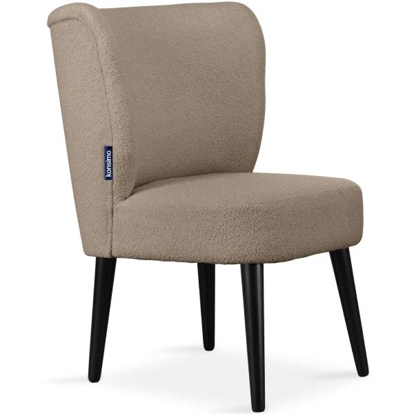 Fauteuil APPA zwart - lichtbruin
