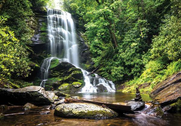 Vlies Fototapete Wasserfall Landschaft 368 x 254 cm