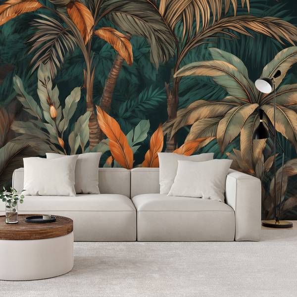 Fototapete Palmen in einer Dschungel 200 x 140 cm