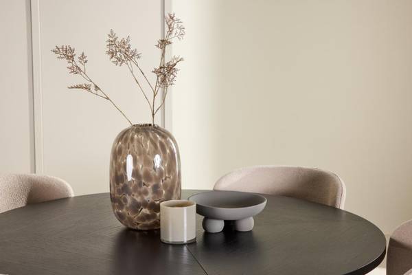 Essgruppe Strada 5-teilig Beige - Schwarz - Holzwerkstoff - 120 x 74 x 120 cm